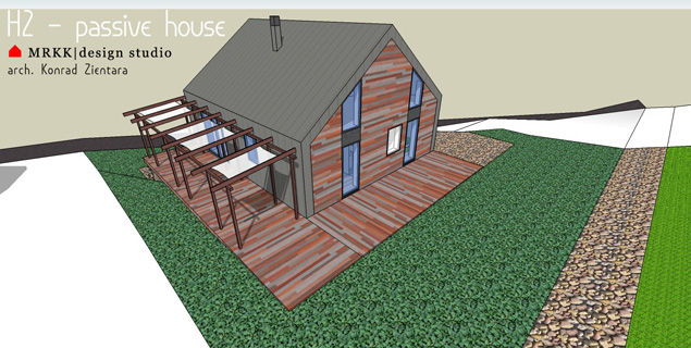 widok od ogrodu i lasu