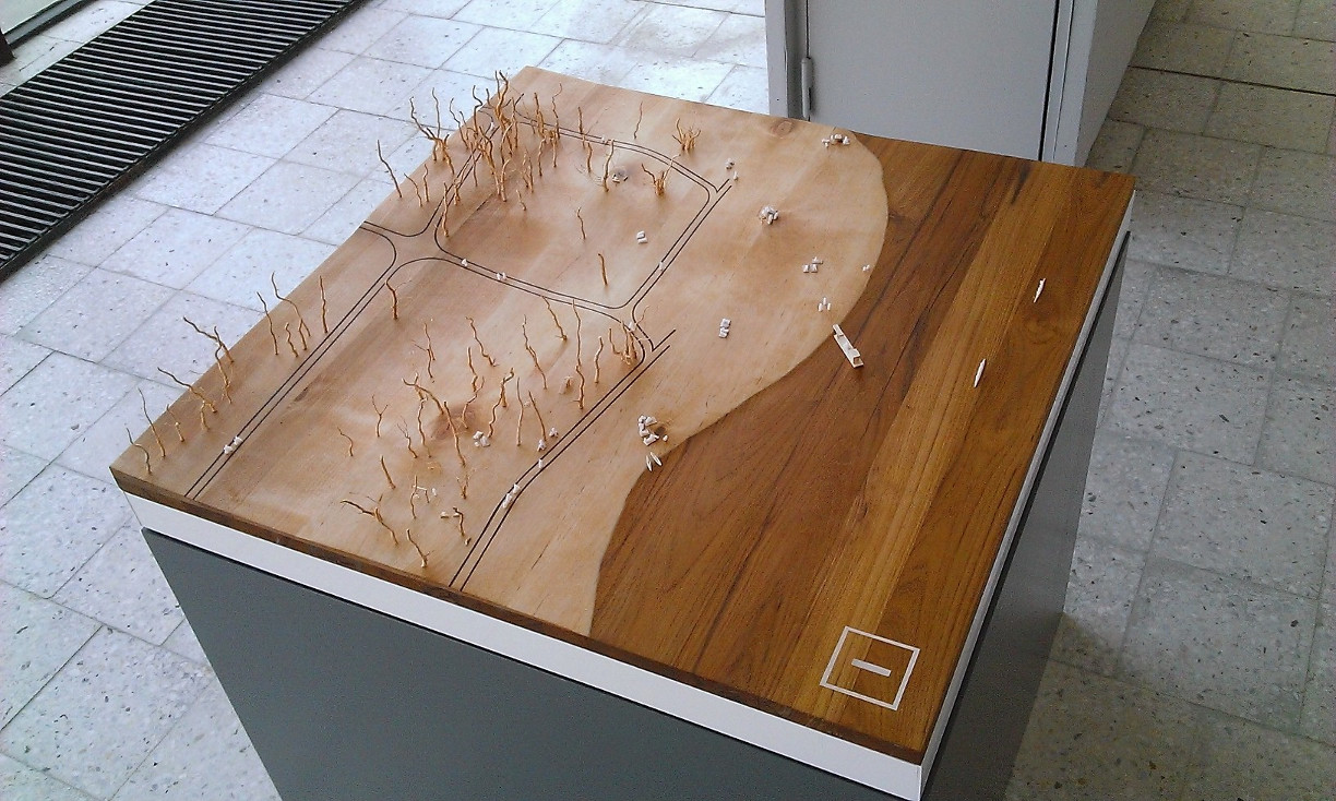 Makieta plaży Saskiej.